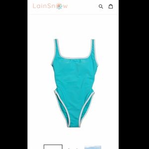 NWT Lain Snow Swim One Piece Sea Blue Unopened